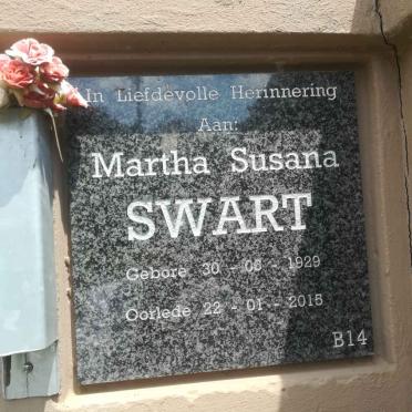 SWART Martha Susana 1929-2015