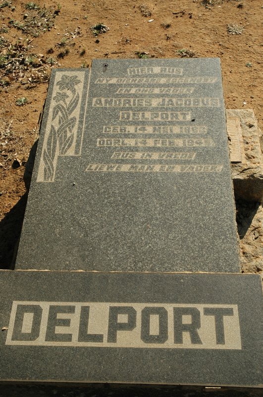 DELPORT Andries Jacobus  18?3-1945