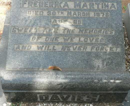 DAVIES Frederika Martina -1978