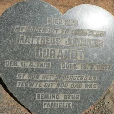 DURANDT Mattheus Johannes 1913-1947
