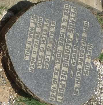 DELPORT Petrus Jacobus 1908-1941