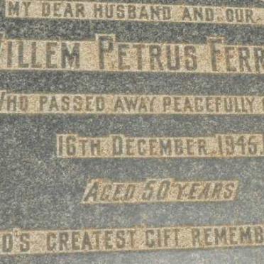 FERREIRA Willem Petrus -1945
