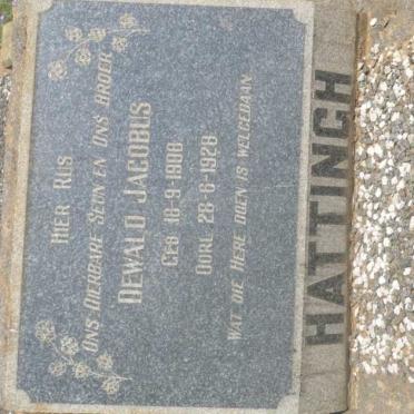HATTINGH Dewald 1908-1928