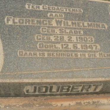 JOUBERT Florence Wilhelmina nee SLADE 1903-1947