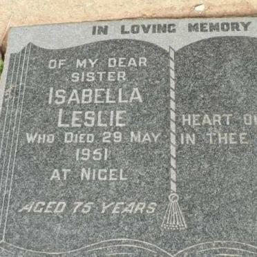 LESLIE Isabella -1951