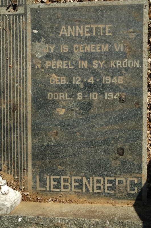 LIEBENBERG Annette 1946-194?