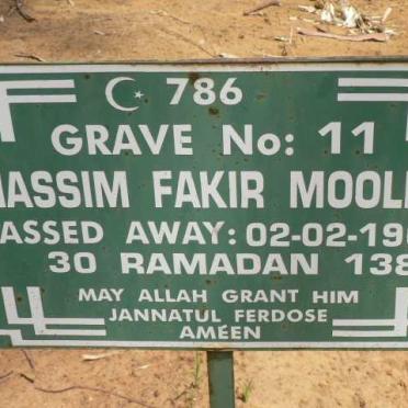 MOOLLA Hassim Fakir -1965