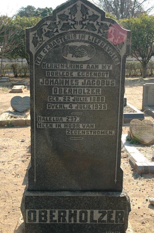 OBERHOLZER Johannes Jacobus 1888-1935