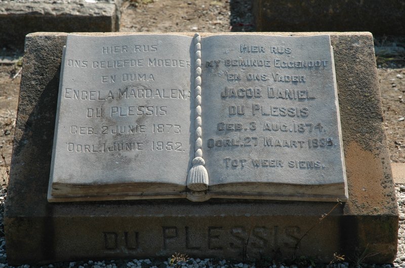 PLESSIS Jacob Daniel, du 1874-1938 &amp; Engela Magdalena 1873-1952