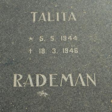 RADEMAN Talita 1944-1946