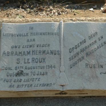 ROUX Abraham Hermanus S., le  -1944 