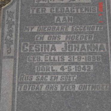 SLABBERT Gesina Johanna nee ELLIS 1898-1942