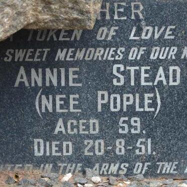 STEAD Annie nee POPLE -1951
