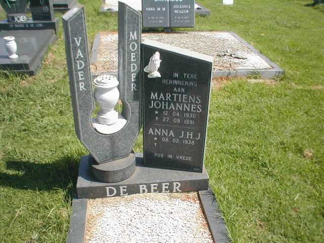BEER Martiens Johannes, de 1930-1991 &amp; Anna J.H.J. 1938-