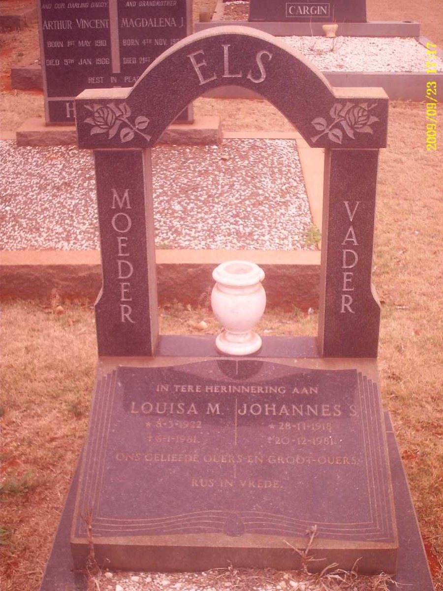 ELS Johannes S. 1918-1981 &amp; Louisa M. 1922-1981