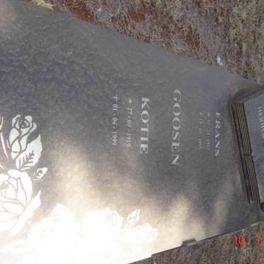 GOOSEN Frans 1915-1999 &amp; Kotie 1919-1999