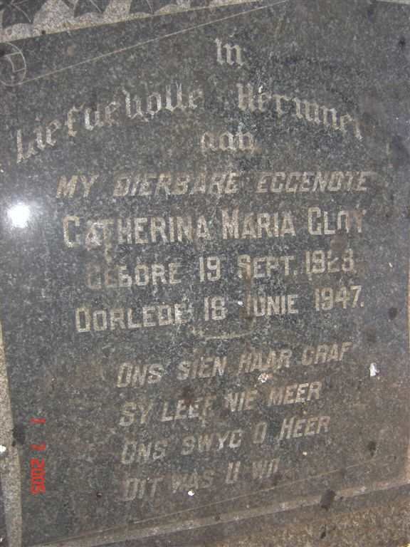 GLOY Catherina Maria 1928-1947