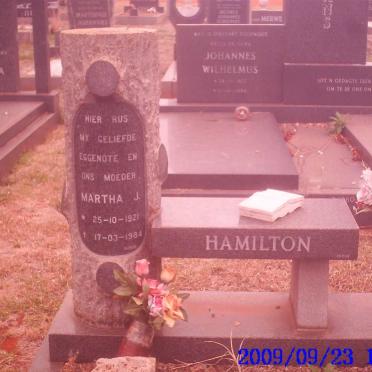 HAMILTON Martha J. 1921-1984