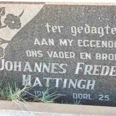HATTINGH Johannes Frederik 1915-197?