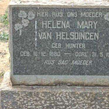 HELSDINGEN Helena Mary, van nee HUNTER 1880-1960