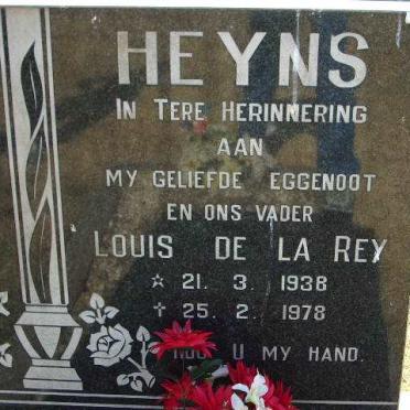 HEYNS Louis de la Rey 1938-1978
