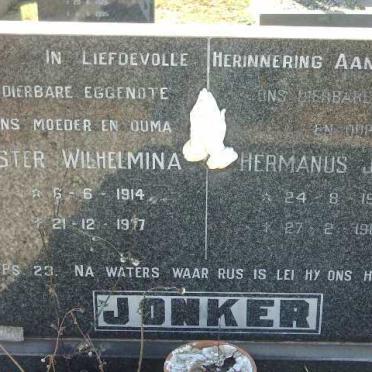 JONKER Hermanus Jacobus 1914-1982 &amp; Hester Wilhelmina 1914-19?7