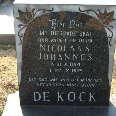 KOCK Nicolaas Johannes, de 1914-1975