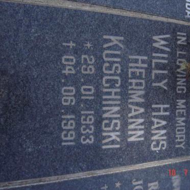 KUSCHINSKI Willy Hans Hermann 1933-1991