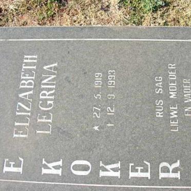 KOKER Johannes Jacobus, de &amp; Elizabeth Legrina 1919-1993