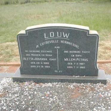 LOUW Willem Petrus 1907-1985 &amp; Aletta Johanna SMIT 1899-1964