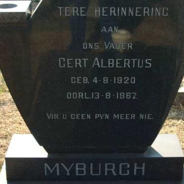 MYBURGH Gert Albertus 1920-1967