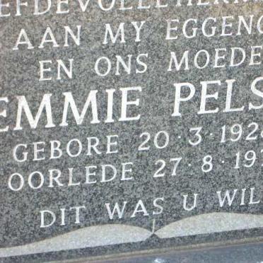 PELSER Emmie 1928-1978