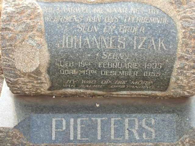 PIETERS Johannes Izak 193?-1955