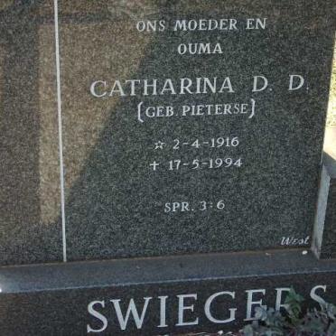 SWIEGERS Catharina D.D. nee PIETERSE 1916-1994