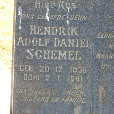 SCHEMEL Hendrik Adolf Daniel 1936-1961