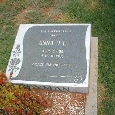 SNYMAN Anna H.E. 1901-1985