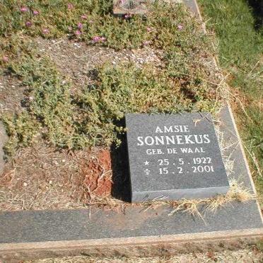 SONNEKUS Amsie nee DE WAAL 1922-2001