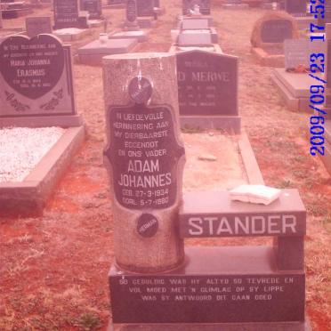 STANDER Adam Johannes 1934-1980