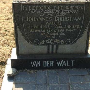 WALT Johannes Christian, van der 1917-1972