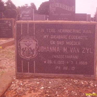 ZYL Johanna M., van nee WASSERMANN 1920-1969