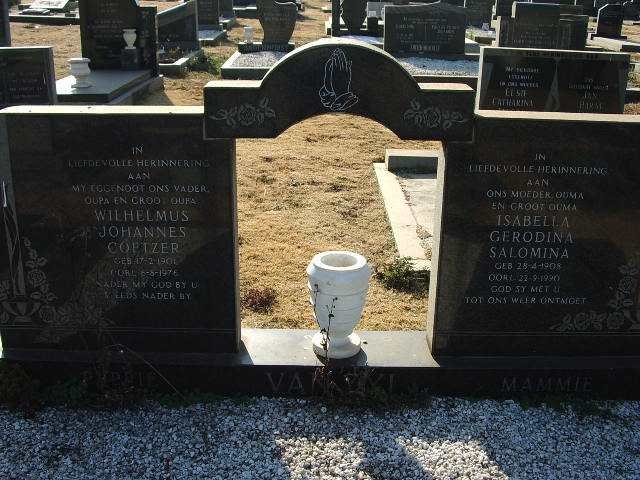 ZYL Wilhelmus Johannes Coetzer, van 1901-1976 &amp; Isabella Gerodina Salomina 1908-1990