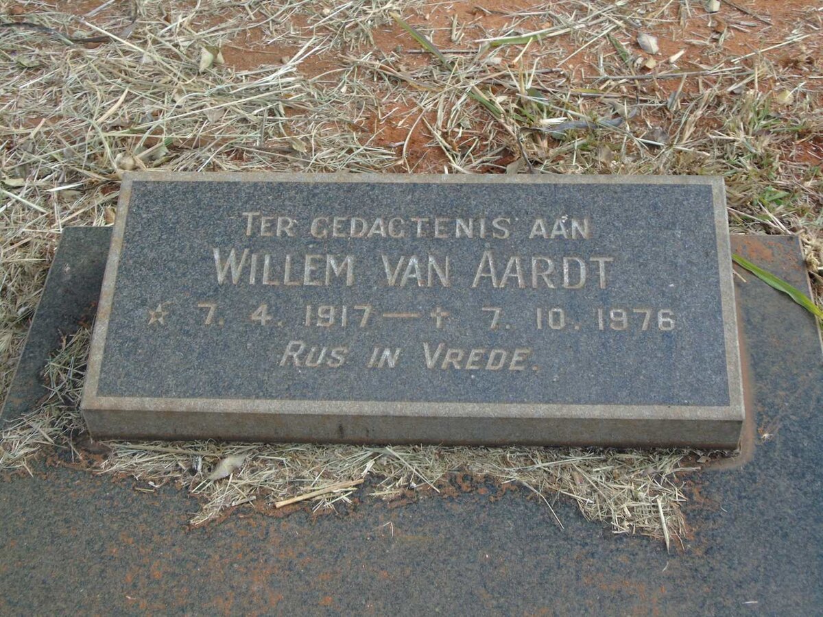 AARDT Willem, van 1917-1976