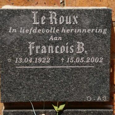 ROUX Francois B., le 1922-2002