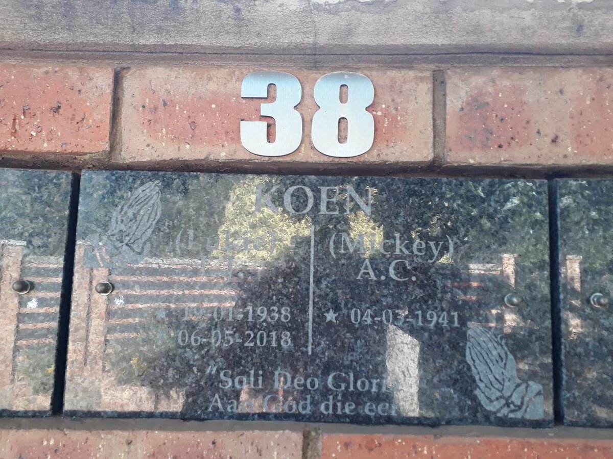 KOEN L.J. 1938-2018 &amp; A.C. 1941-