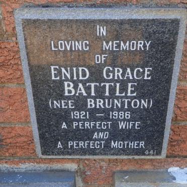 BATTLE Enid Grace nee BRUNTON 1921-1986