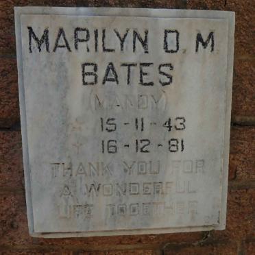 BATES Marilyn D.M. 1943-1981