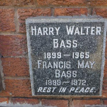 BASS Harry Walter 1899-1965 &amp; Francis May 1899-1972