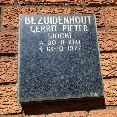 BEZUIDENHOUT Gerrit Pieter 1910-1977