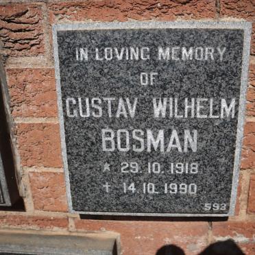 BOSMAN Gustav Wilhelm 1918-1990