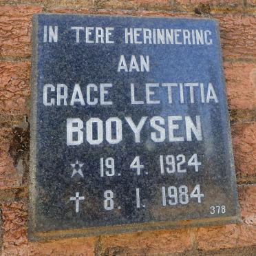 BOOYSEN Grace Letitia 1924-1984